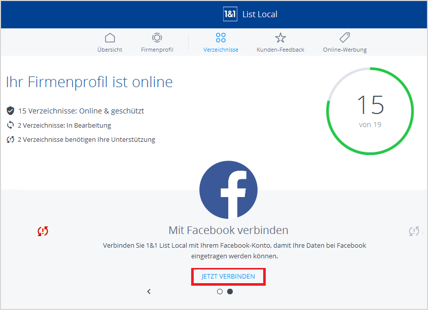 Mit Facebook verbinden