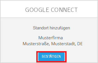 Standort bestätigen