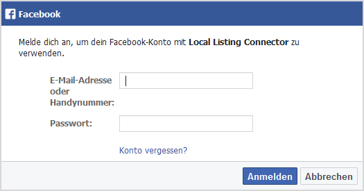 Mit Facebook Verbinden