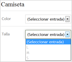 Variantes de producto
