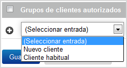 Asignar grupo de clientes