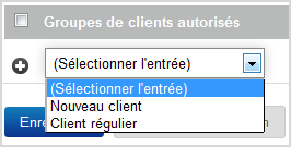 Attribuer un groupe de clients